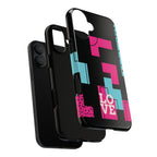 Retro Blocks LOVE Tough Case for iPhone, Galaxy or Google Pixel