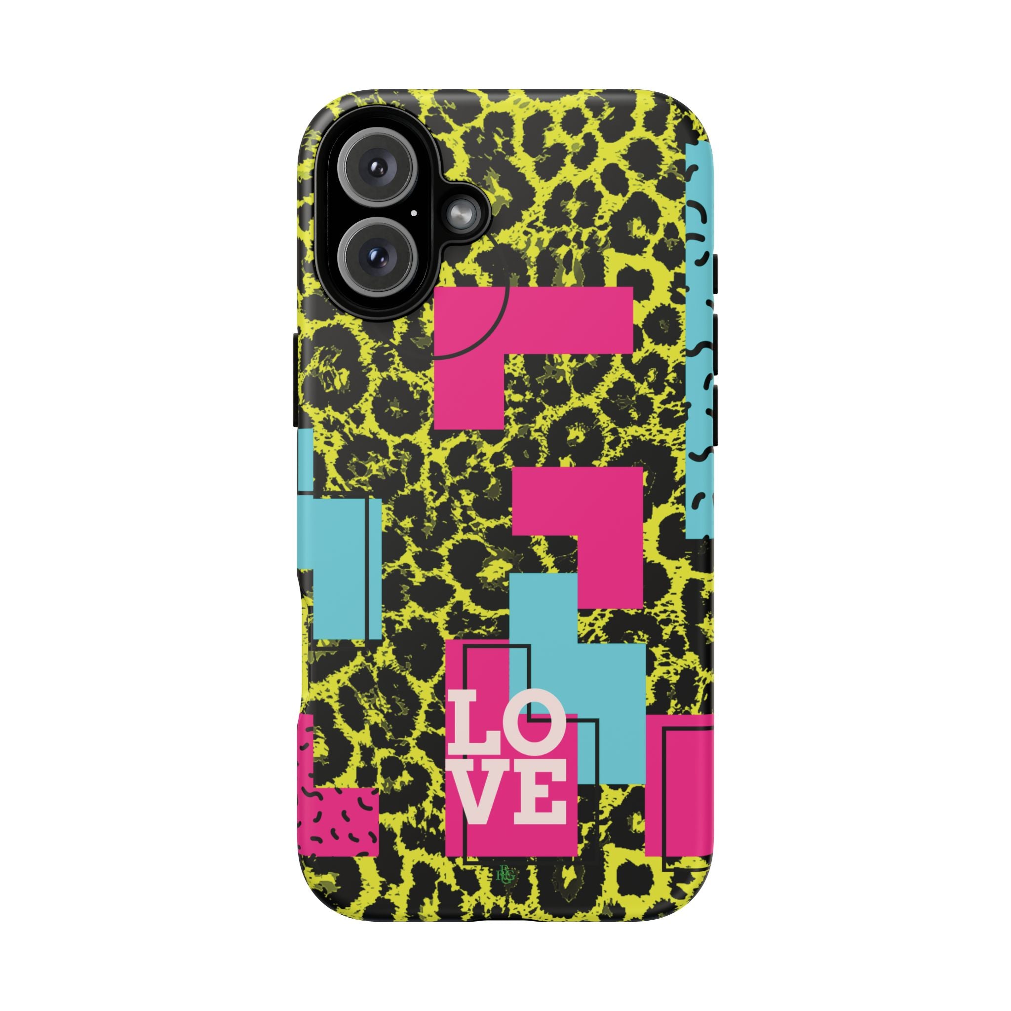 LOVE Neon Yellow RG Phone Case iPhone, Galaxy and Google Tough Cases