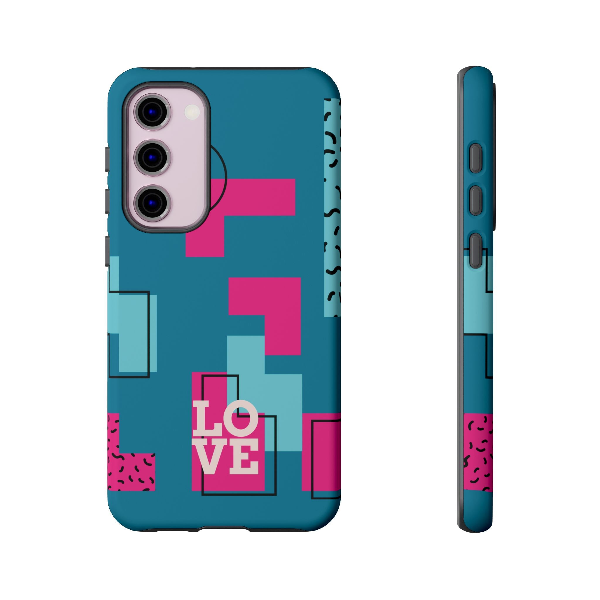 LOVE Teal Green Tough Phone Case for iPhone, Galaxy, or Google Pixel
