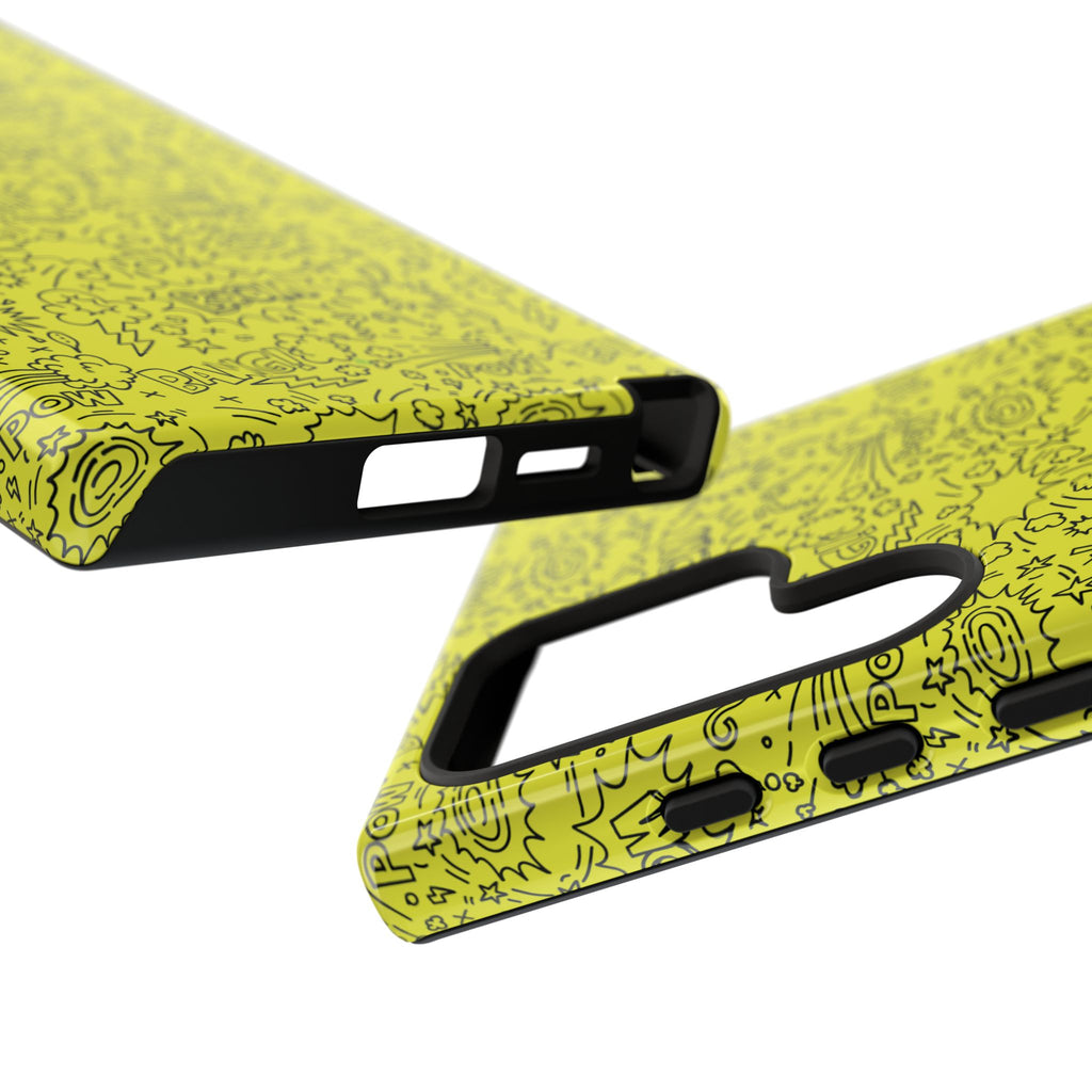 Neon Yellow Wow RG Tough Phone Case for iPhone, Galaxy, or Google Pixel