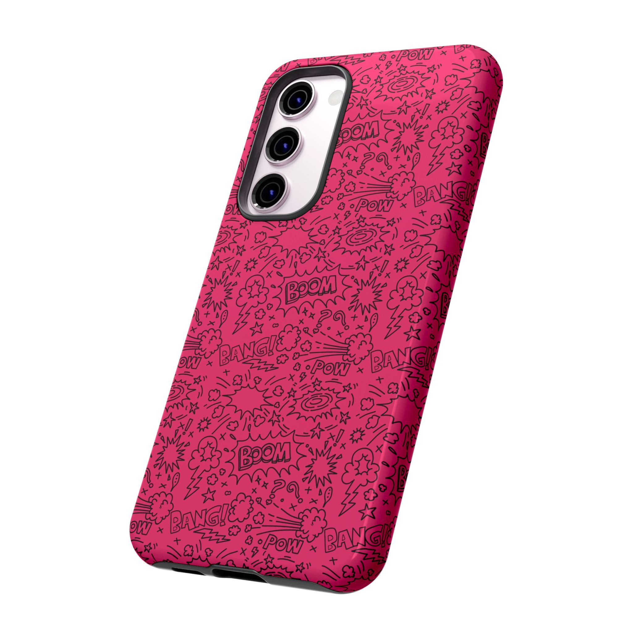 Pink Wow Tough Case for iPhone, Galaxy, or Google Pixel