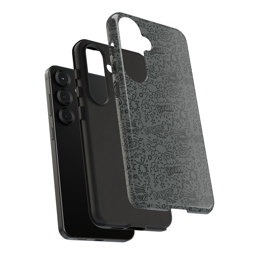 POW BOOM Comics style Tough Phone Case for iPhone, Galaxy, or Google Pixel
