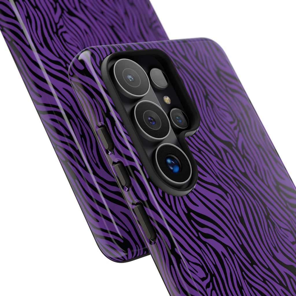 Purple Zebra Tough Phone Case for iPhone, Galaxy, or Google Pixel
