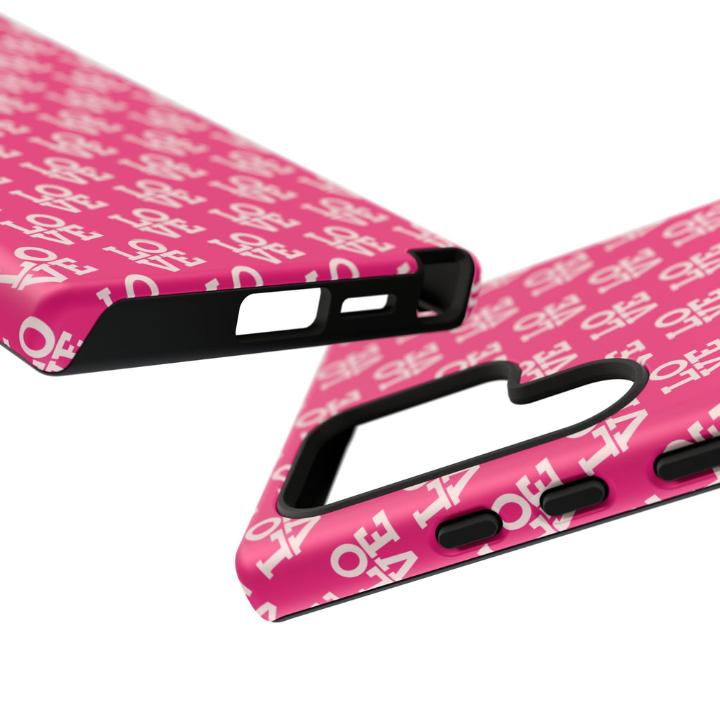 Vibrant Pink LOVE Tough Case iPhone, Galaxy, or Google Pixel