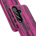 Hot Pink wood print Design Tough Phone Case for iPhone, Galaxy, or Google Pixel