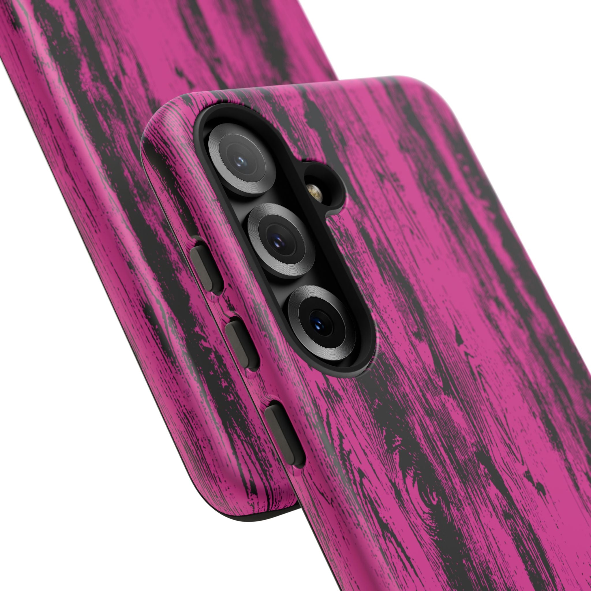 Hot Pink wood print Design Tough Phone Case for iPhone, Galaxy, or Google Pixel