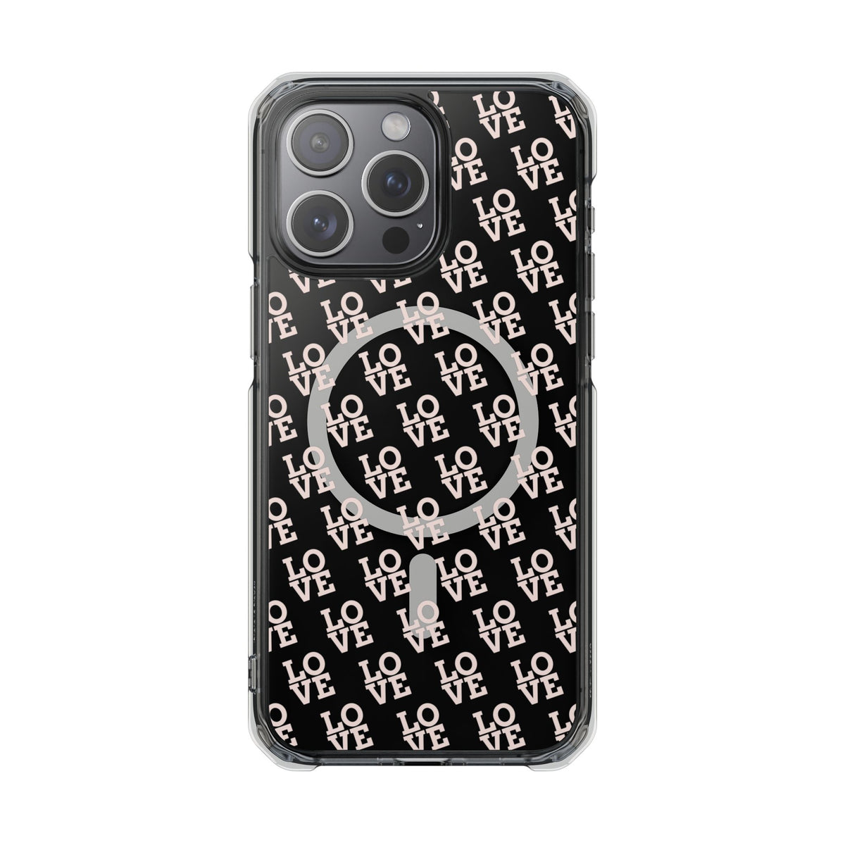 LOVE Magnetic iPhone 14, 15, 16 Series Clear Impact Cases