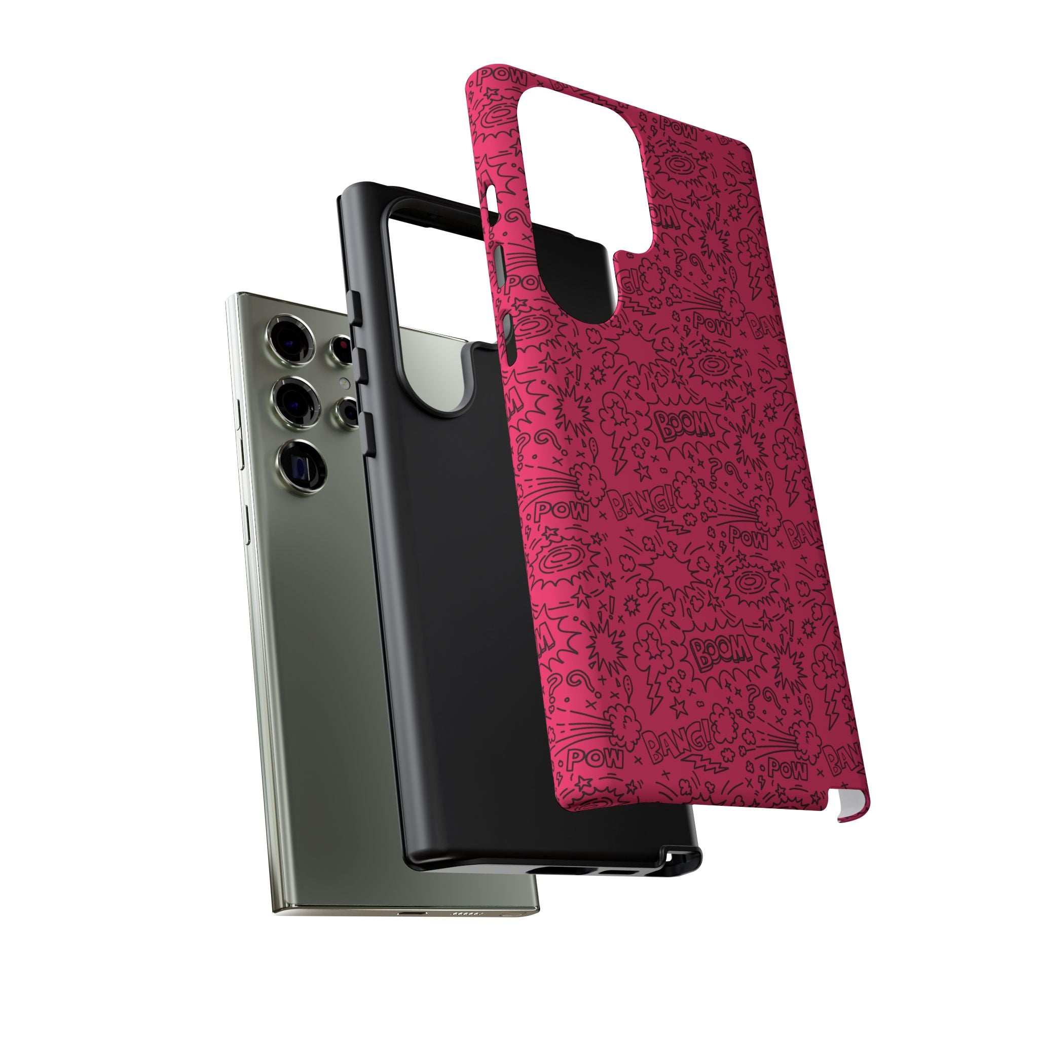 Pink Wow Tough Case for iPhone, Galaxy, or Google Pixel