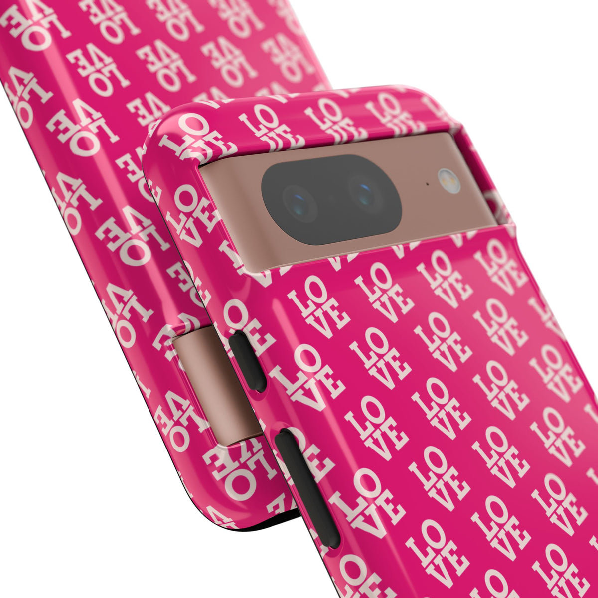 Vibrant Pink LOVE Tough Case iPhone, Galaxy, or Google Pixel