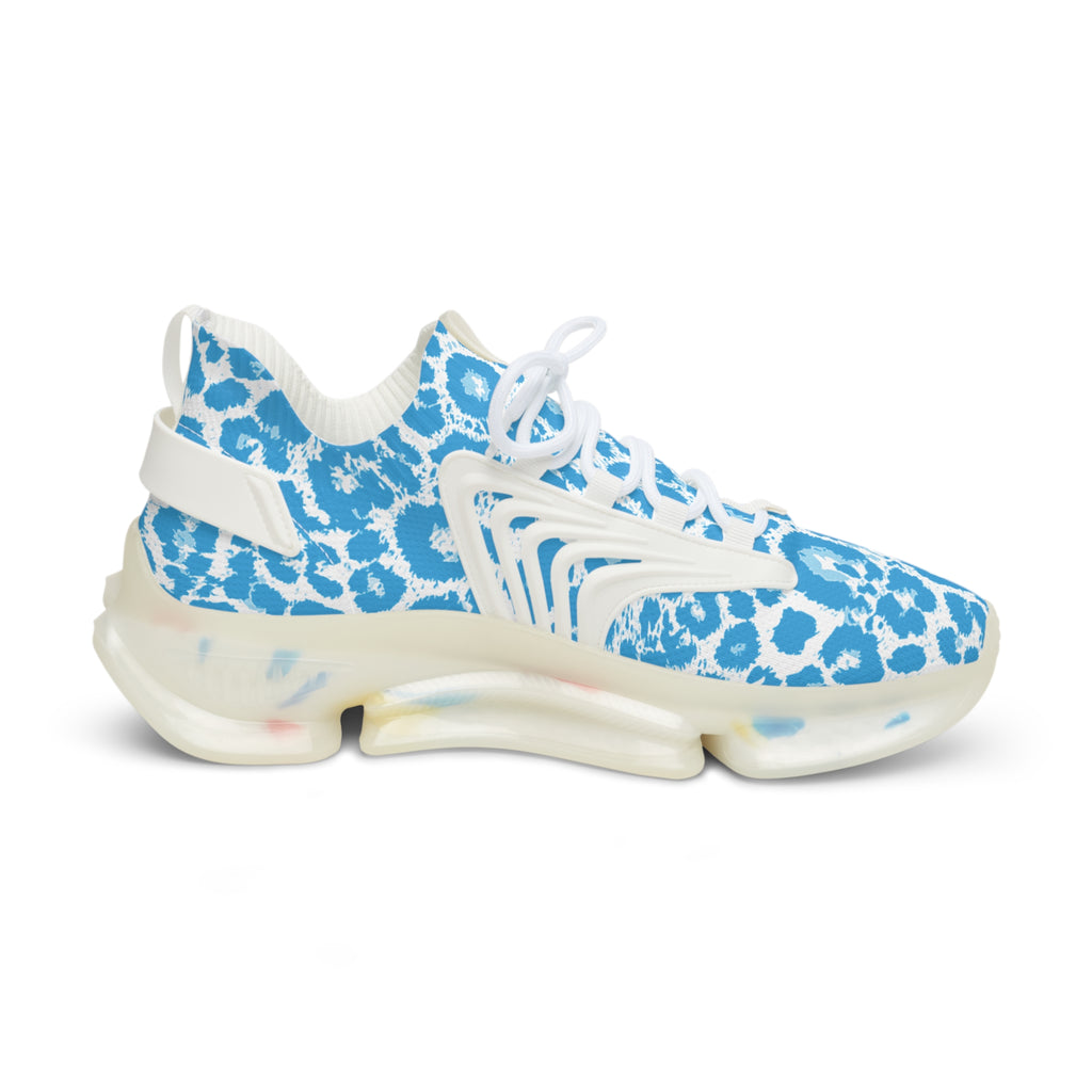 Blue Leopard Men's Mesh Sneakers