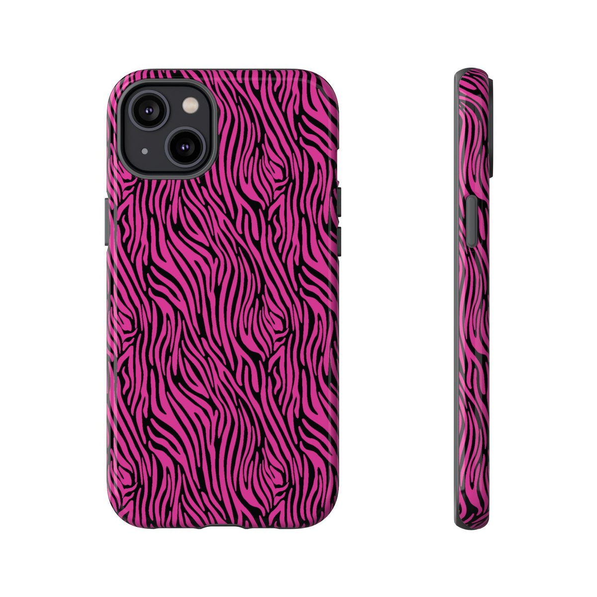 Pink Zebra Tough Phone Case for iPhone, Galaxy, or Google Pixel
