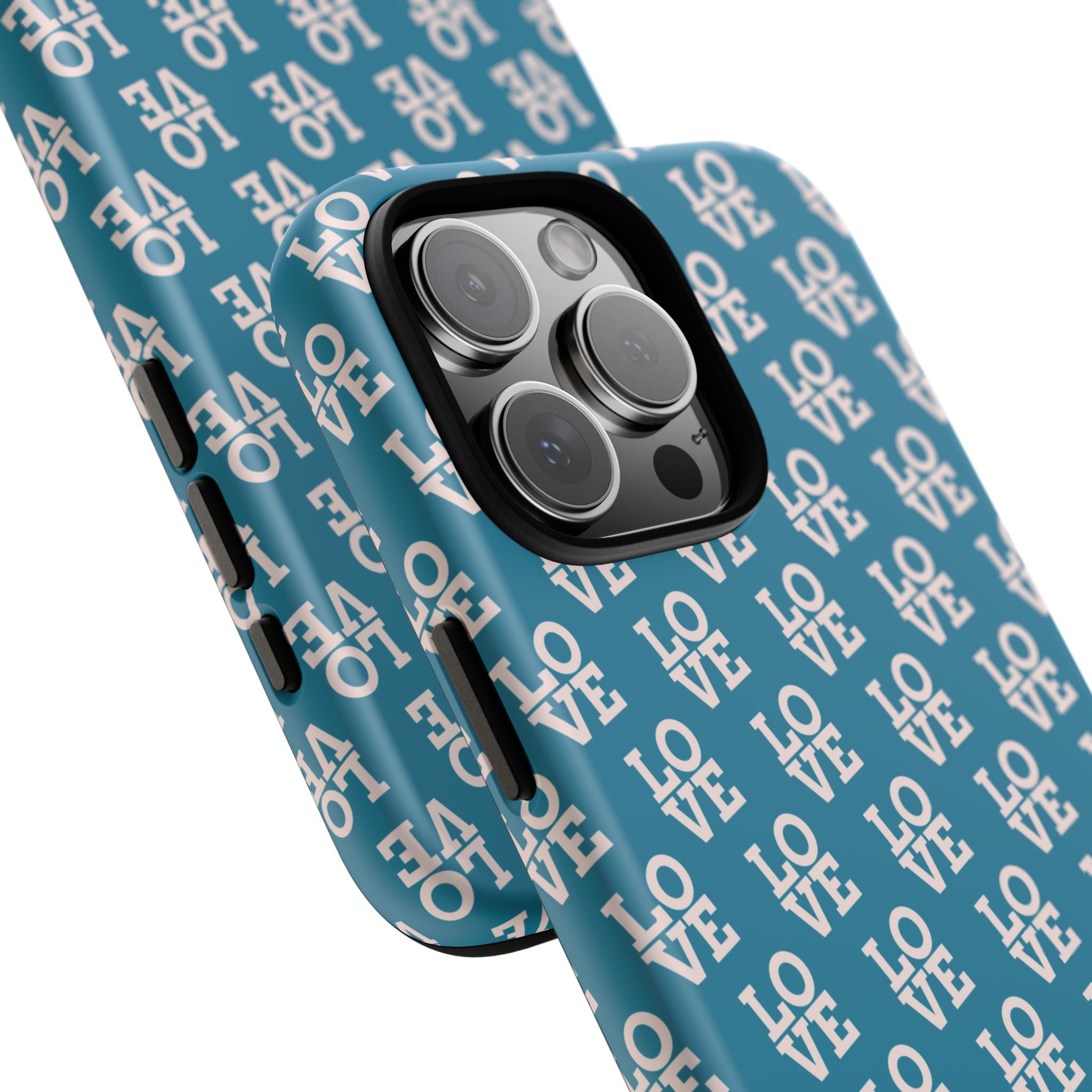 LOVE Teal Green Tough Phone Case iPhone, Galaxy, or Google Pixel