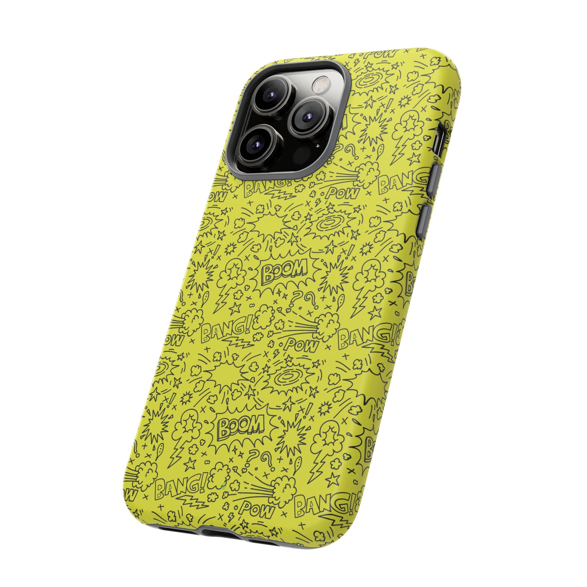 Neon Yellow Wow RG Tough Phone Case for iPhone, Galaxy, or Google Pixel