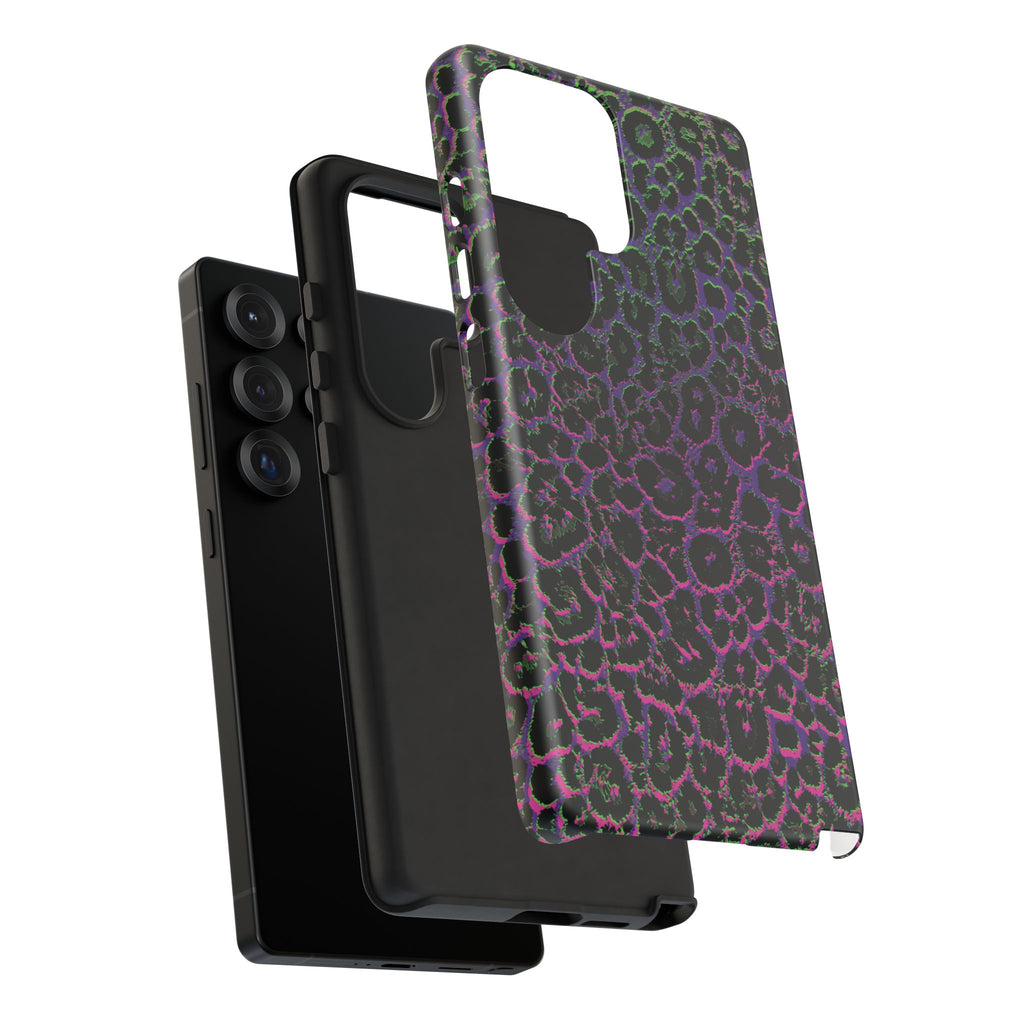 Colorful Leopard Tough Phone Case for iPhone, Galaxy, or Google Pixel