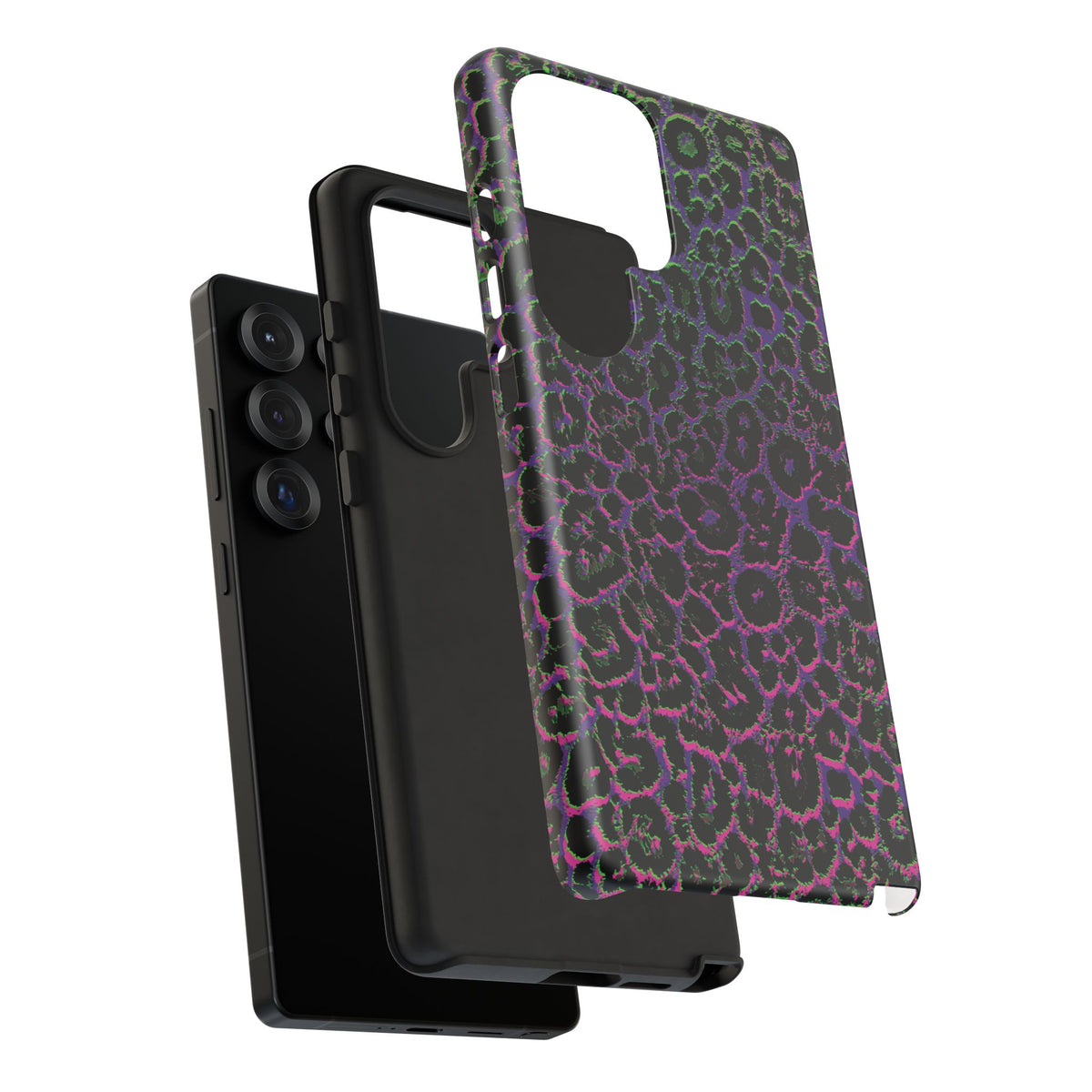Colorful Leopard Tough Phone Case for iPhone, Galaxy, or Google Pixel