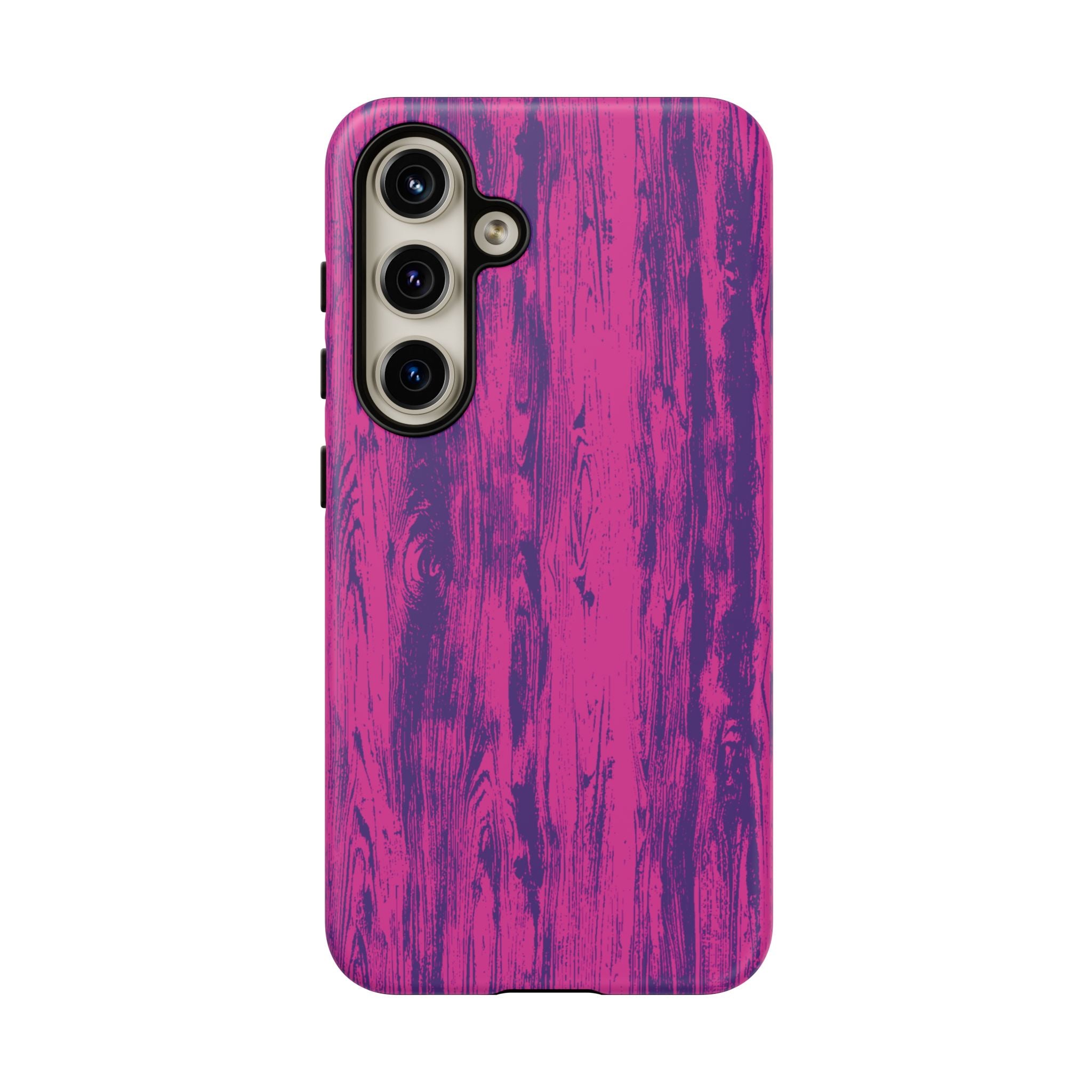 Pink Purple Wood Tough Phone Case iPhone, Galaxy, or Google Pixel