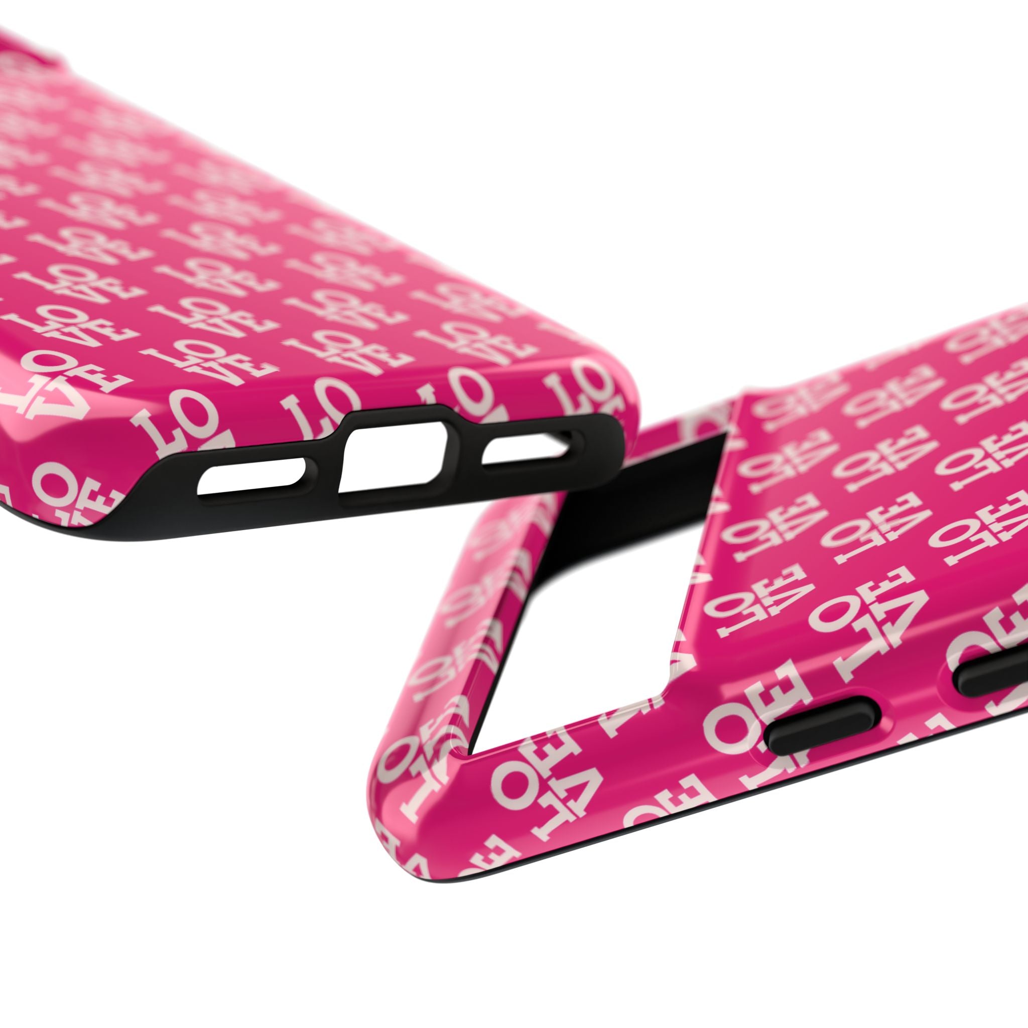 Vibrant Pink LOVE Tough Case iPhone, Galaxy, or Google Pixel