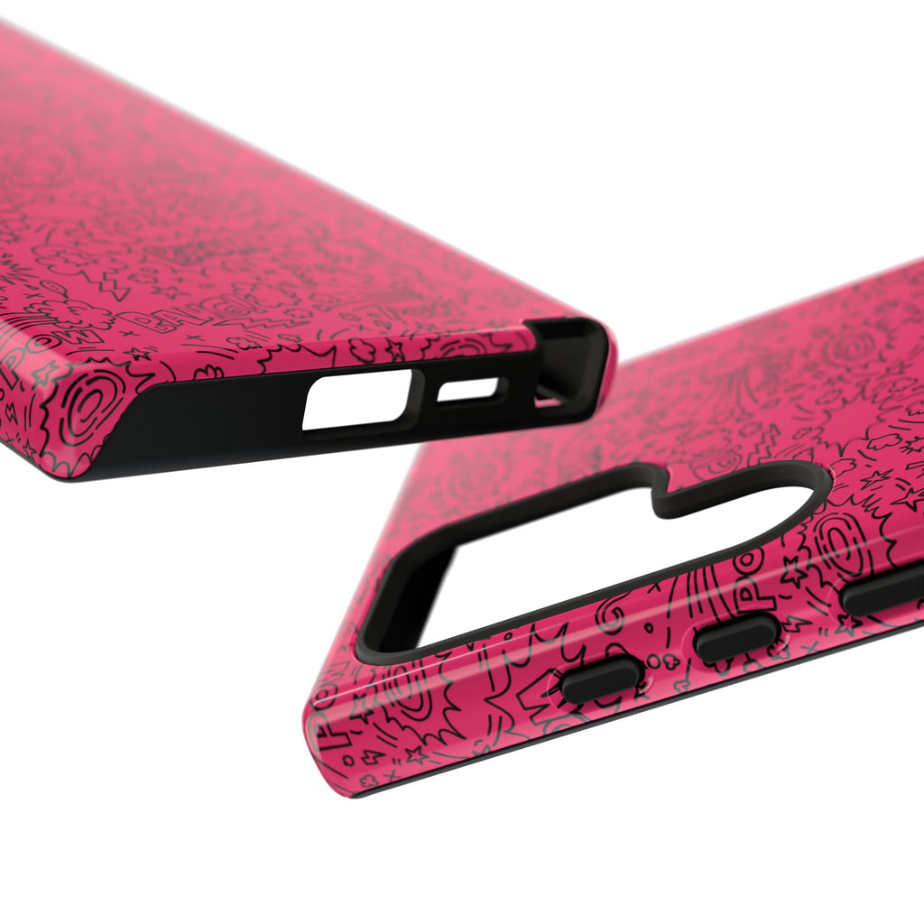 Pink Wow Tough Case for iPhone, Galaxy, or Google Pixel