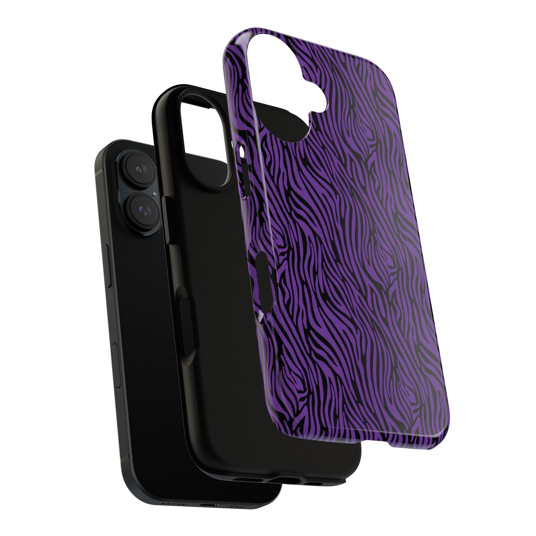 Purple Zebra Tough Phone Case for iPhone, Galaxy, or Google Pixel