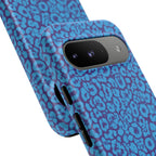 Blue Purple Leopard Tough Phone Case iPhone, Galaxy, or Google Pixel
