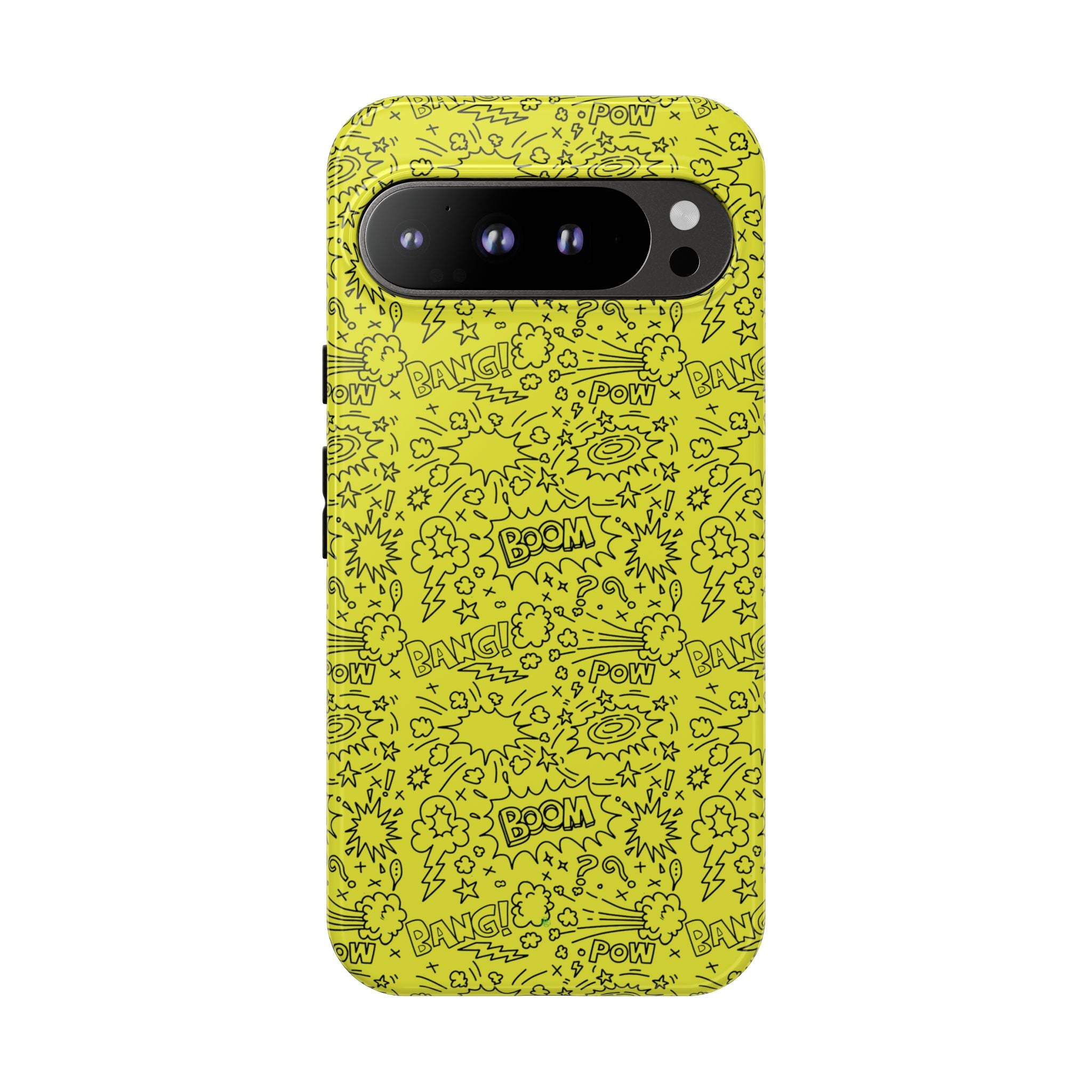Neon Yellow Wow RG Tough Phone Case for iPhone, Galaxy, or Google Pixel