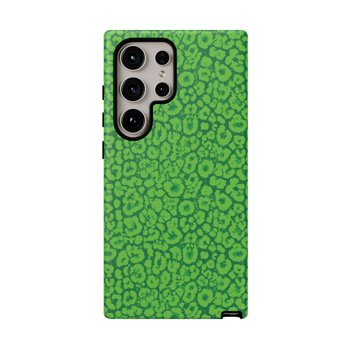 Neon Green Leopard Tough Phone Case for iPhone, Galaxy, or Google Pixel