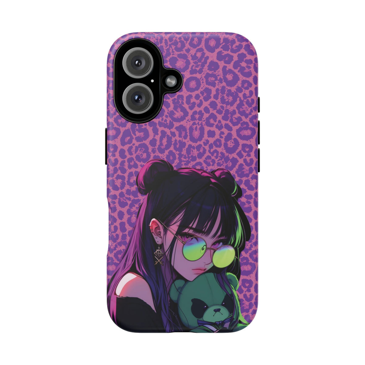 Purple Pink Leopard Kz iPhone, Galaxy and Google Tough Cases