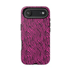 Pink Zebra Tough Phone Case for iPhone, Galaxy, or Google Pixel