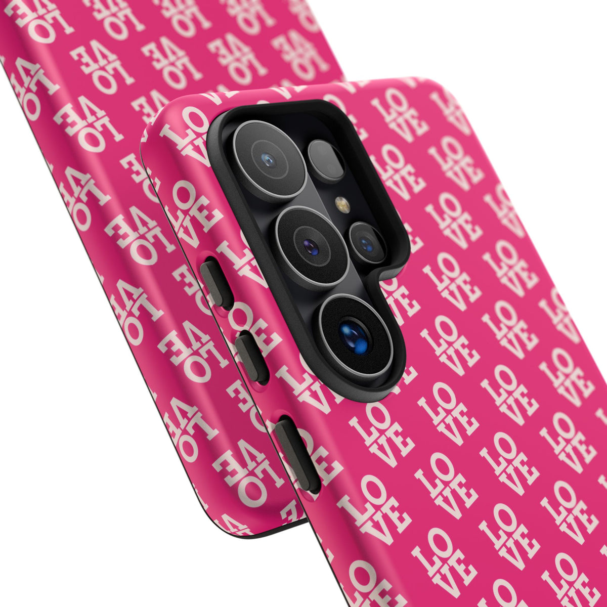 Vibrant Pink LOVE Tough Case iPhone, Galaxy, or Google Pixel