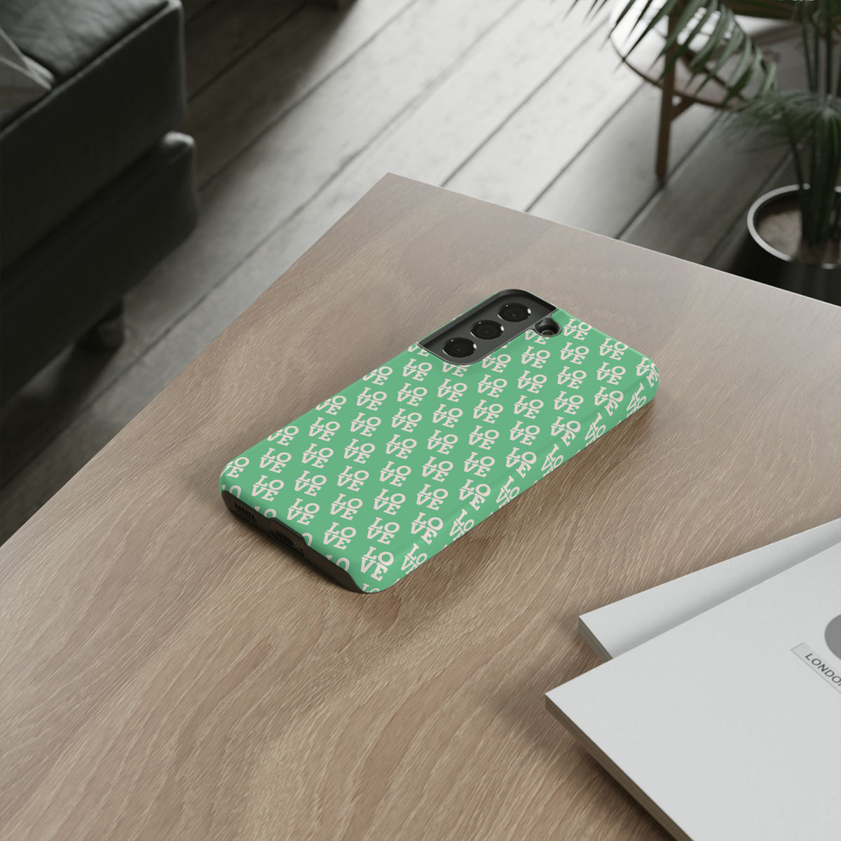 LOVE Aqua Tough Phone Case for iPhone, Galaxy, or Google Pixel