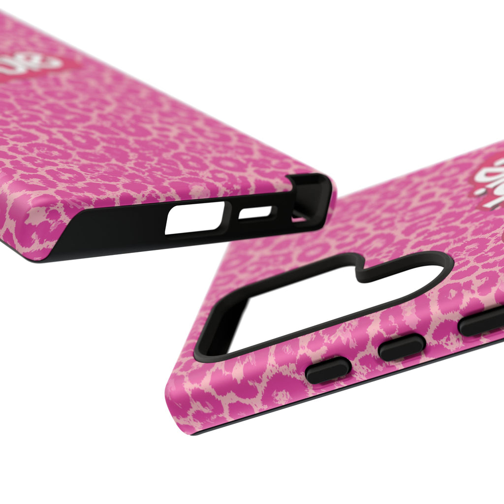 Hot Neon Pink Leopard Barb Tough Phone Case iPhone, Galaxy, or Google Pixel