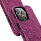 Pink Zebra Tough Phone Case for iPhone, Galaxy, or Google Pixel