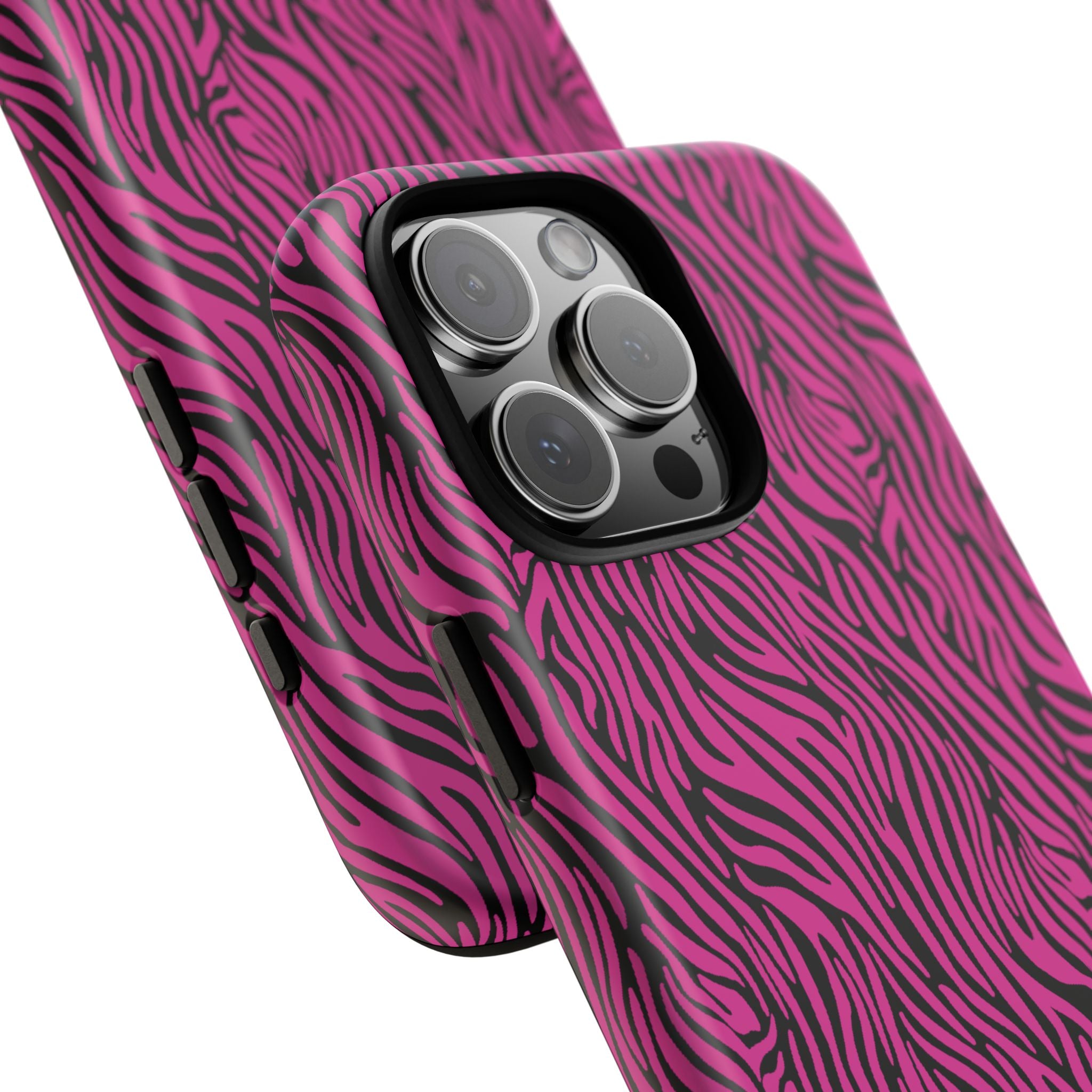 Pink Zebra Tough Phone Case for iPhone, Galaxy, or Google Pixel