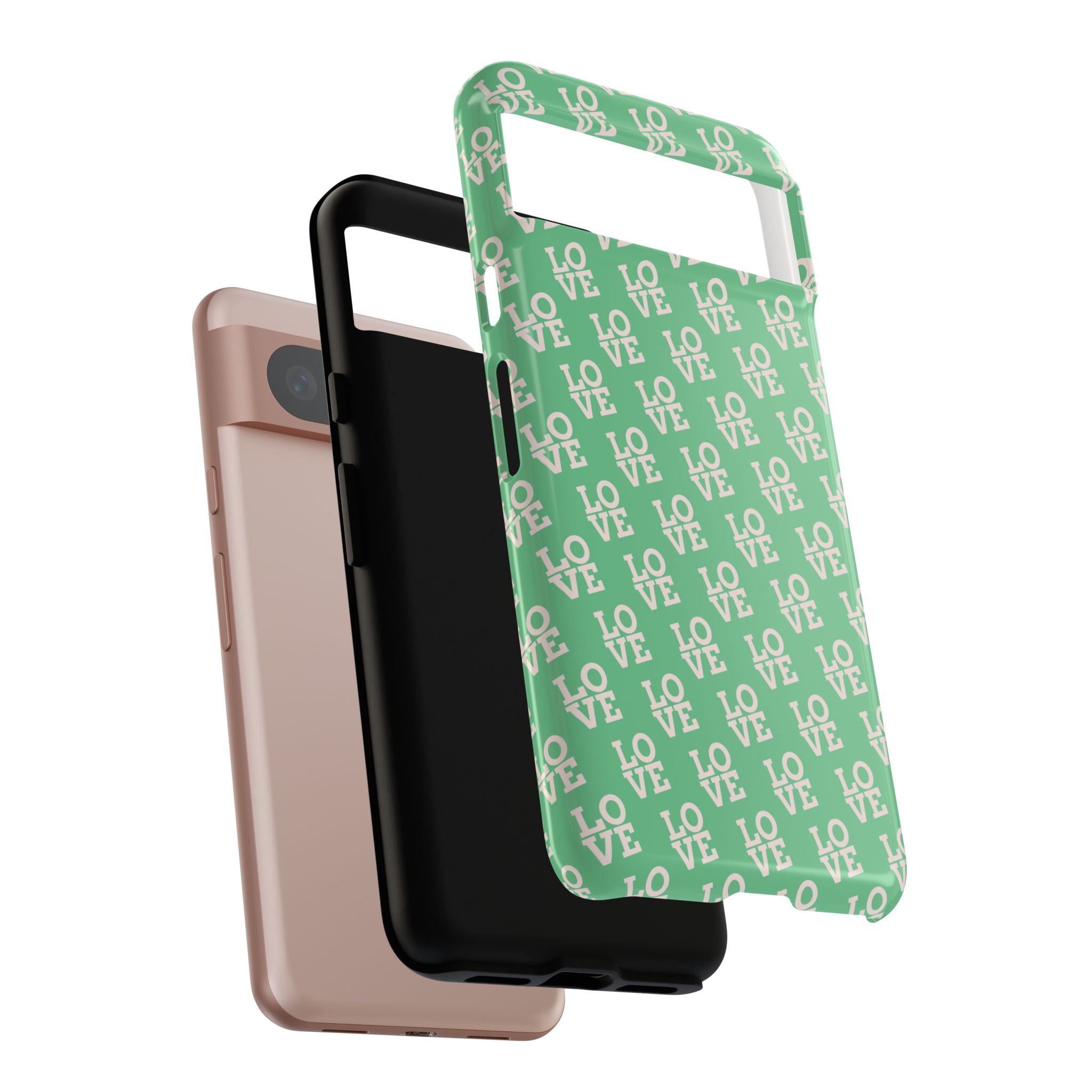LOVE Aqua Tough Phone Case for iPhone, Galaxy, or Google Pixel