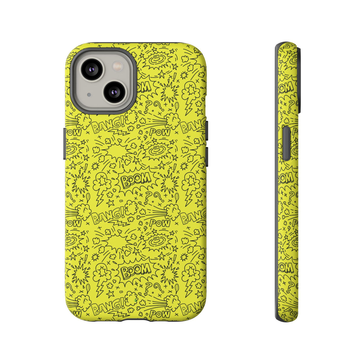 Neon Yellow Wow RG Tough Phone Case for iPhone, Galaxy, or Google Pixel