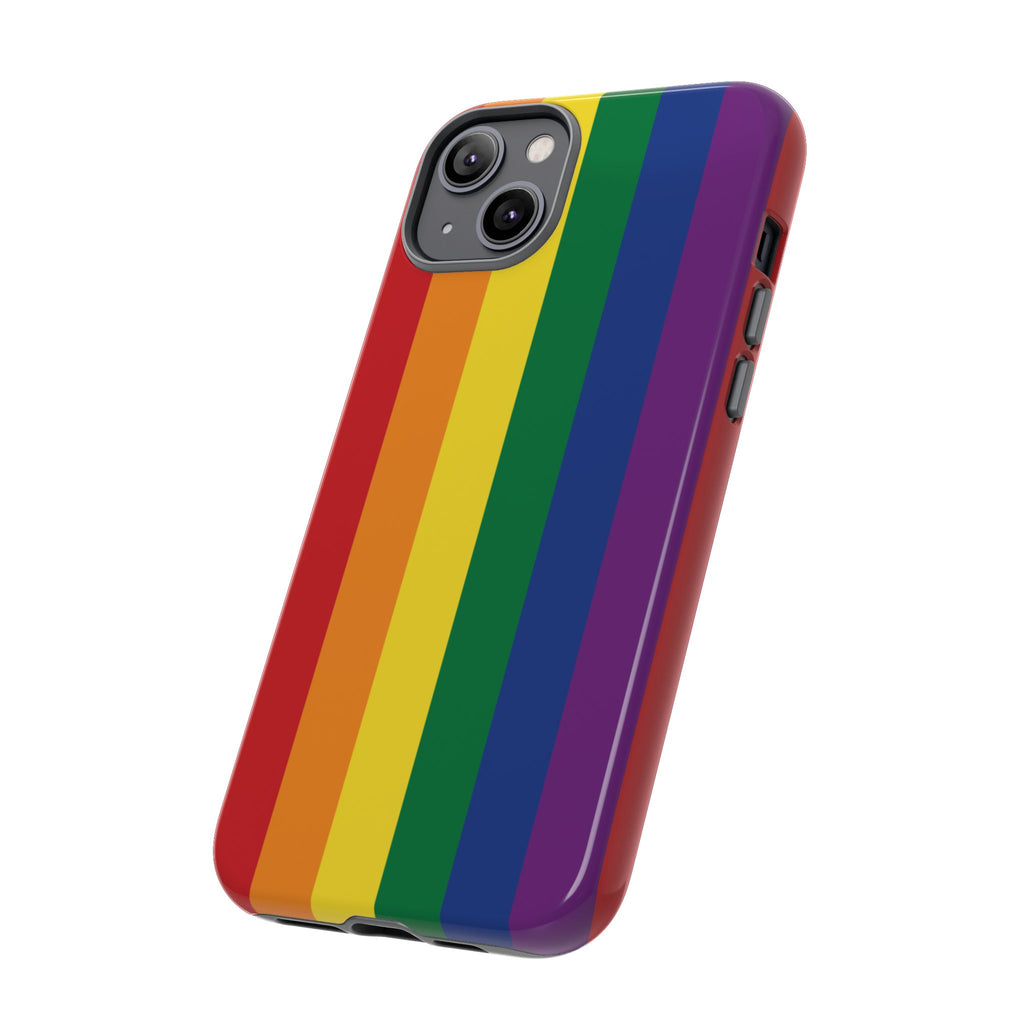 LGBTQ Rainbow Flag Tough Phone Case for iPhone, Galaxy, or Google Pixel