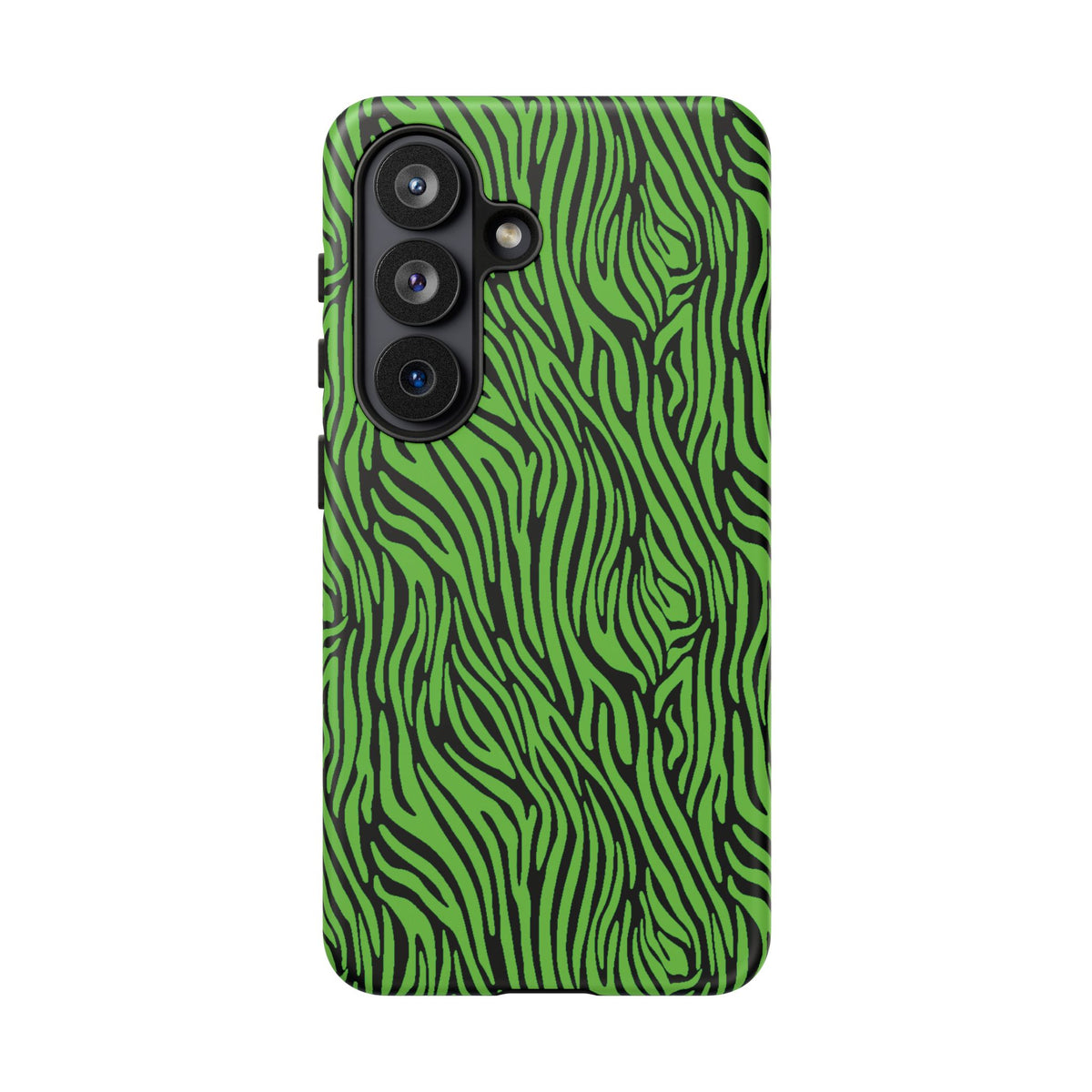 Neon Green Zebra Tough Phone Case iPhone, Galaxy, or Google Pixel