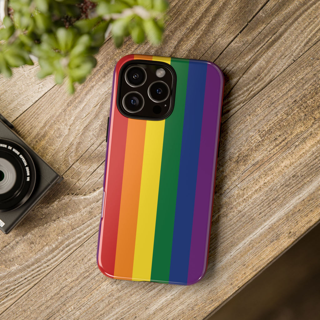 LGBTQ Rainbow Flag Tough Phone Case for iPhone, Galaxy, or Google Pixel