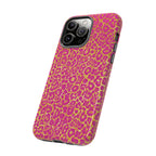 Pink Gold Leopard Tough Case for iPhone, Galaxy, or Google Pixel