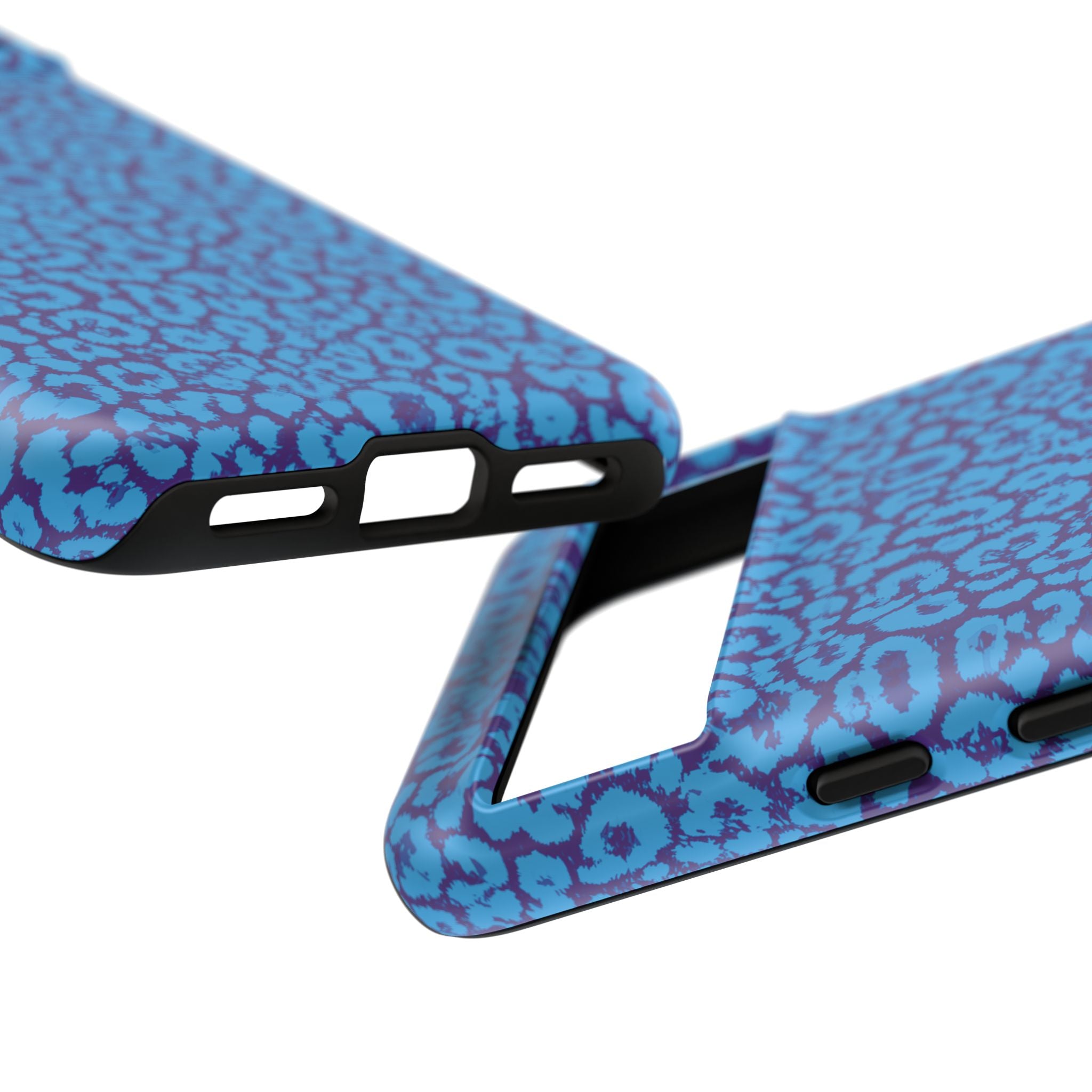 Blue Purple Leopard Tough Phone Case iPhone, Galaxy, or Google Pixel