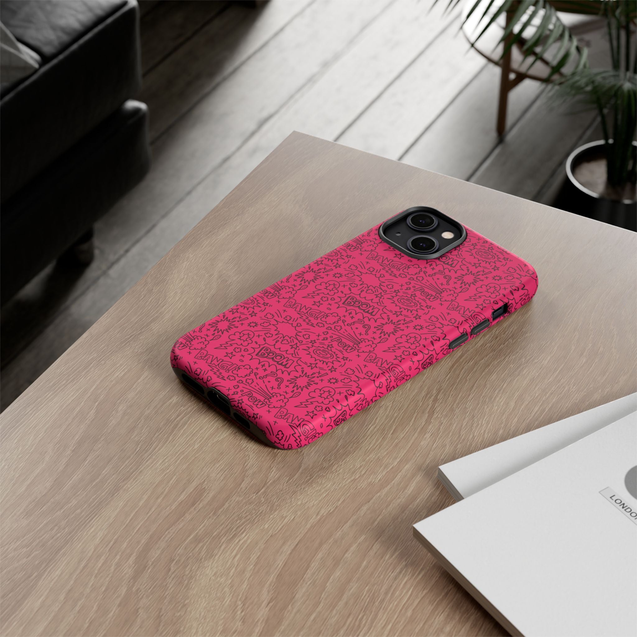 Pink Wow Tough Case for iPhone, Galaxy, or Google Pixel