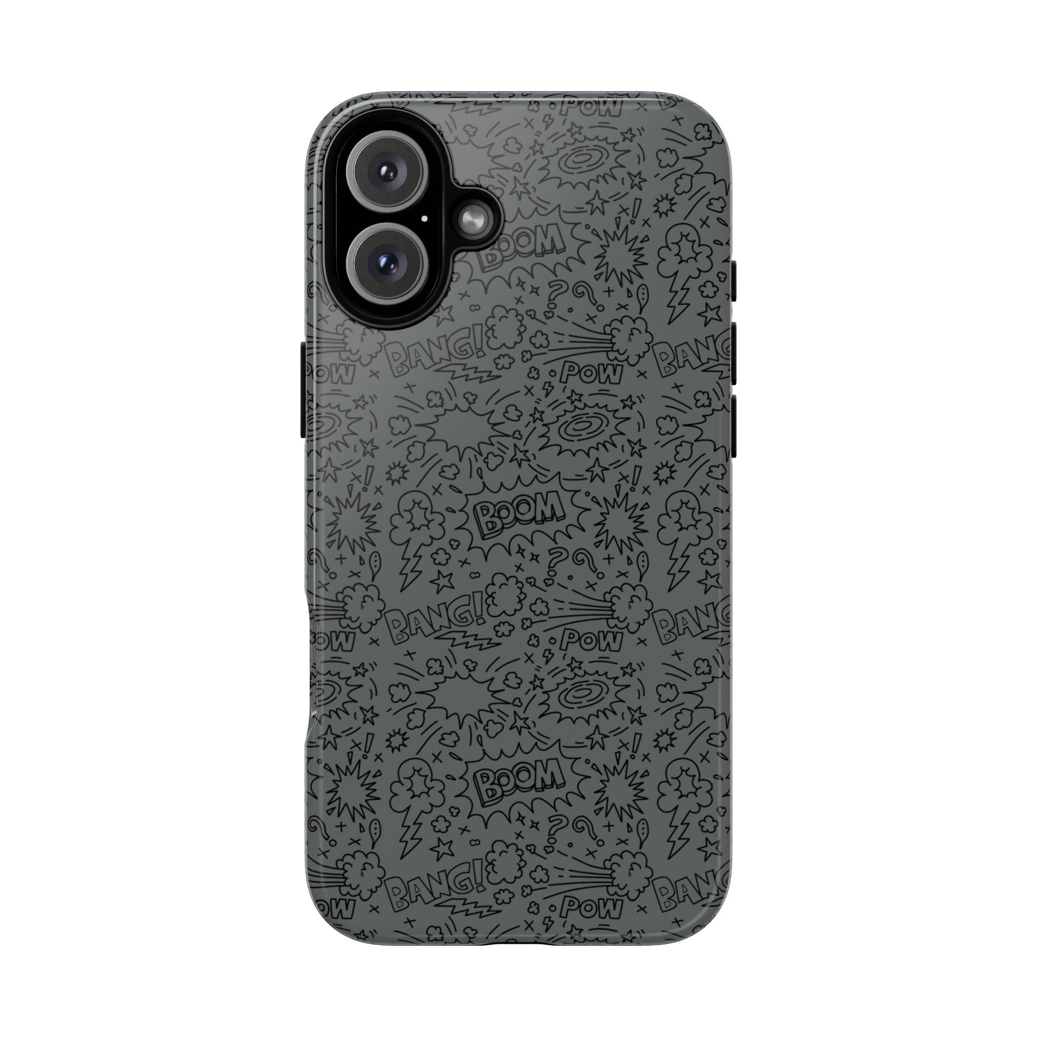 POW BOOM Comics style Tough Phone Case for iPhone, Galaxy, or Google Pixel