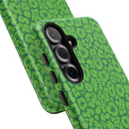 Neon Green Leopard Tough Phone Case for iPhone, Galaxy, or Google Pixel