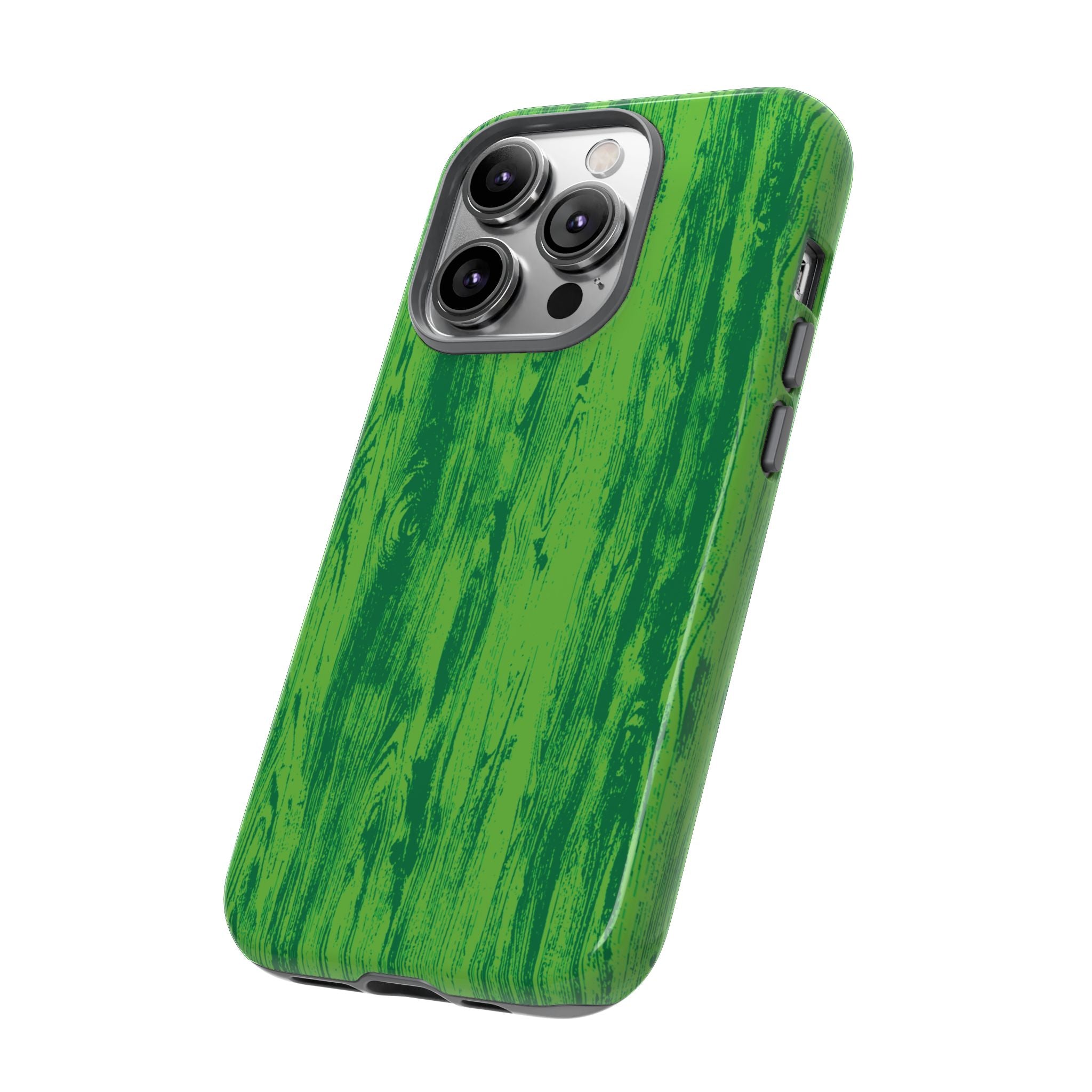 Neon Green Wood Tough Phone Case iPhone, Galaxy, or Google Pixel