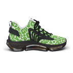 Neon Green Leopard Women's Mesh Sneakers
