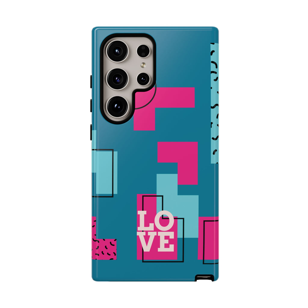 LOVE Teal Green Tough Phone Case for iPhone, Galaxy, or Google Pixel