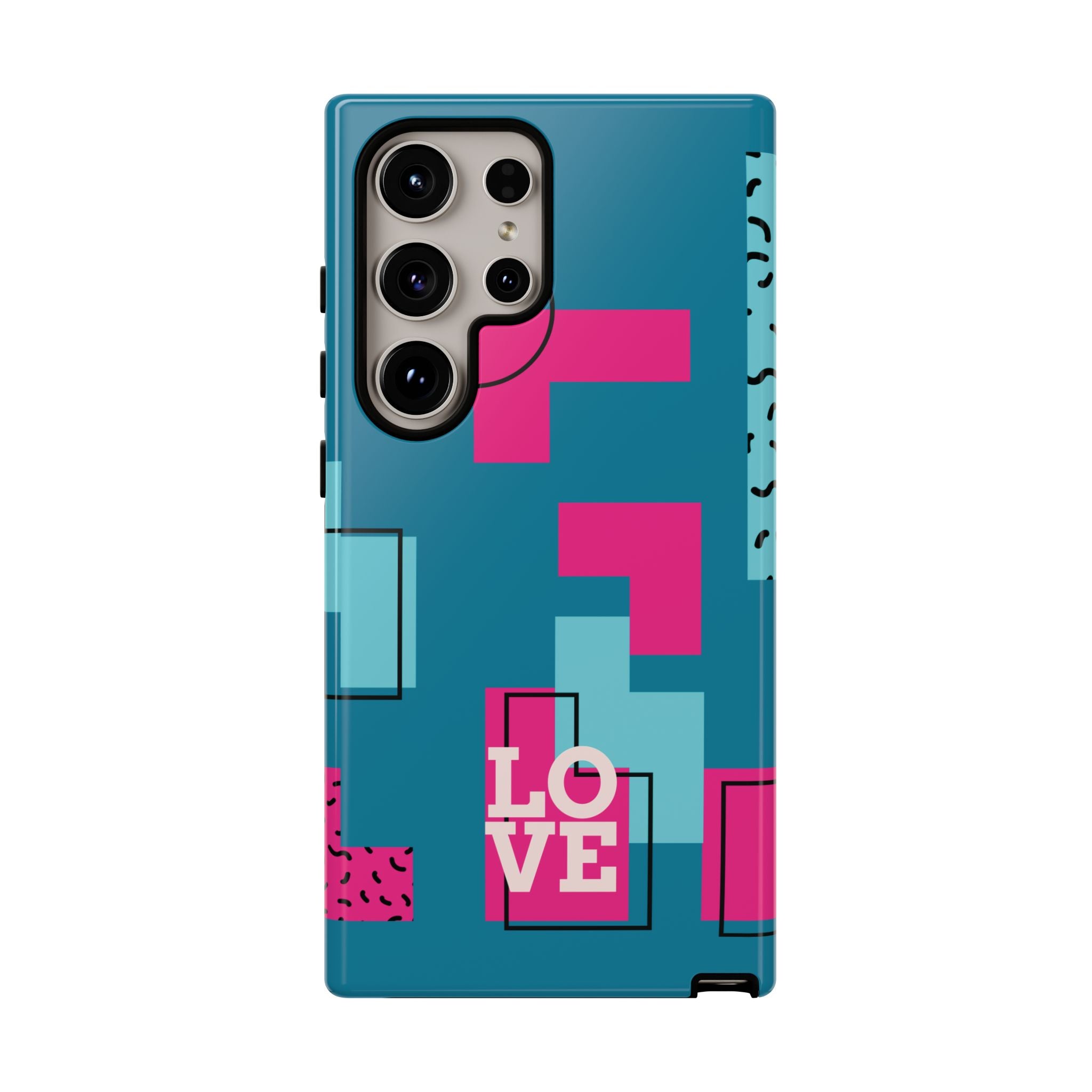 LOVE Teal Green Tough Phone Case for iPhone, Galaxy, or Google Pixel