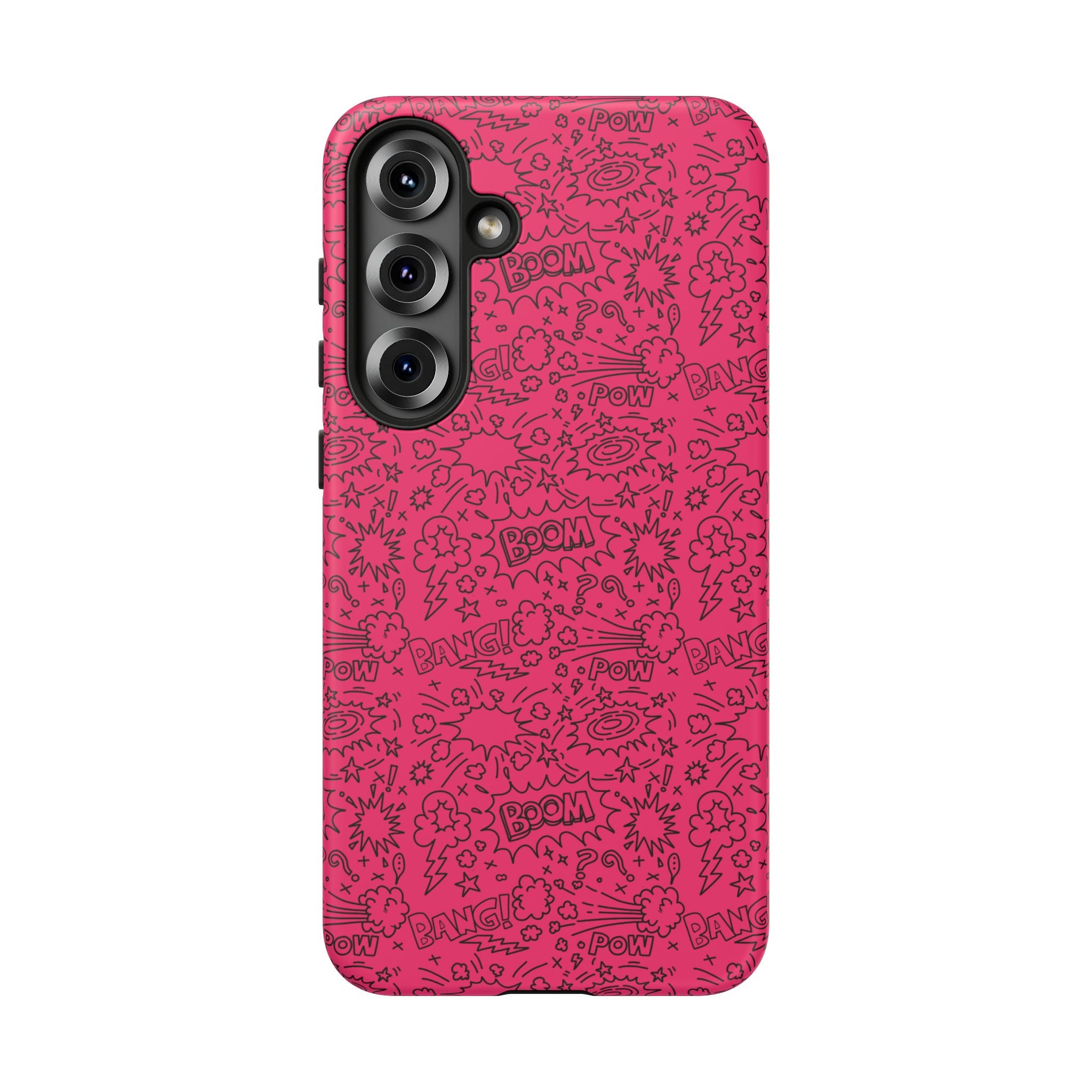 Pink Wow Tough Case for iPhone, Galaxy, or Google Pixel