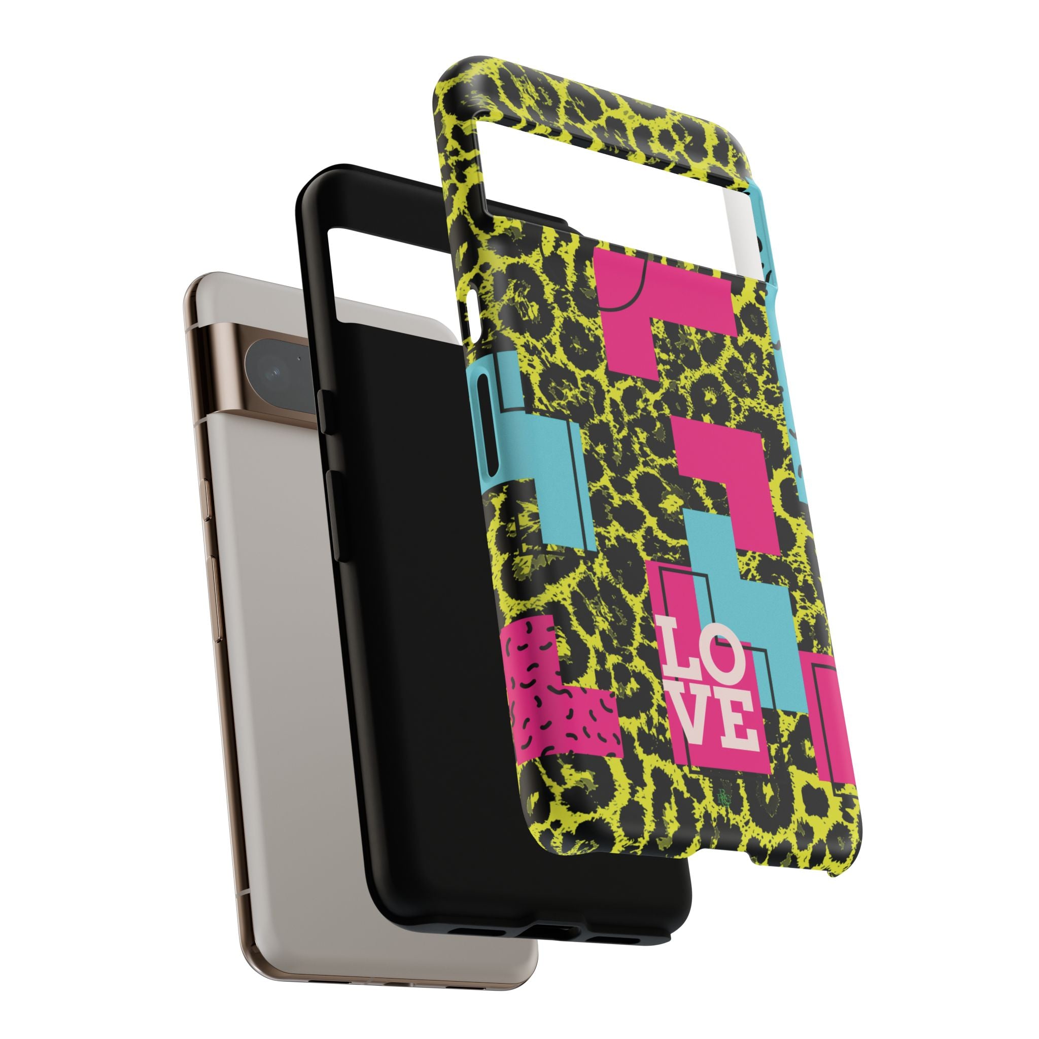 LOVE Neon Yellow RG Phone Case iPhone, Galaxy and Google Tough Cases