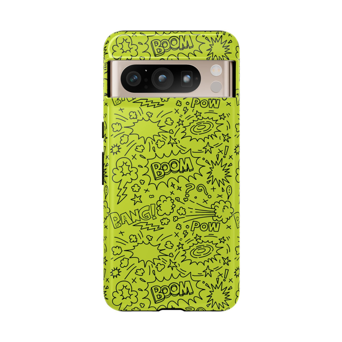 Neon Lime Wow Tough Case for iPhone, Galaxy, or Google Pixel